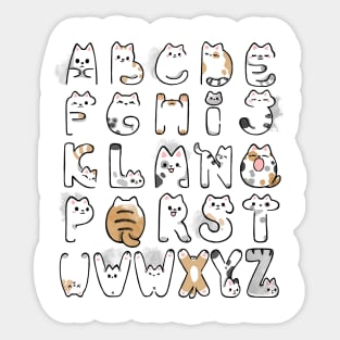 Cat Alphabet Sticker